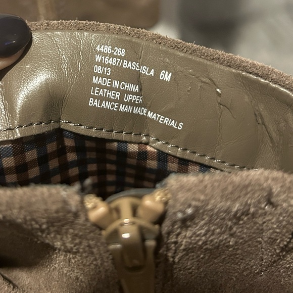 G.H. bass & co leather and suede wedge heeled bootie - Picture 3 of 9